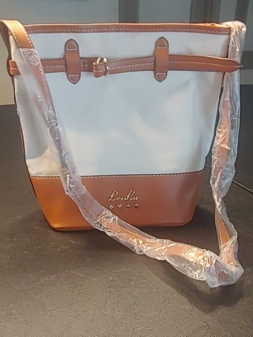 LouLu Brown & Cream Shoulder Bag – NWOT – New Without Tags